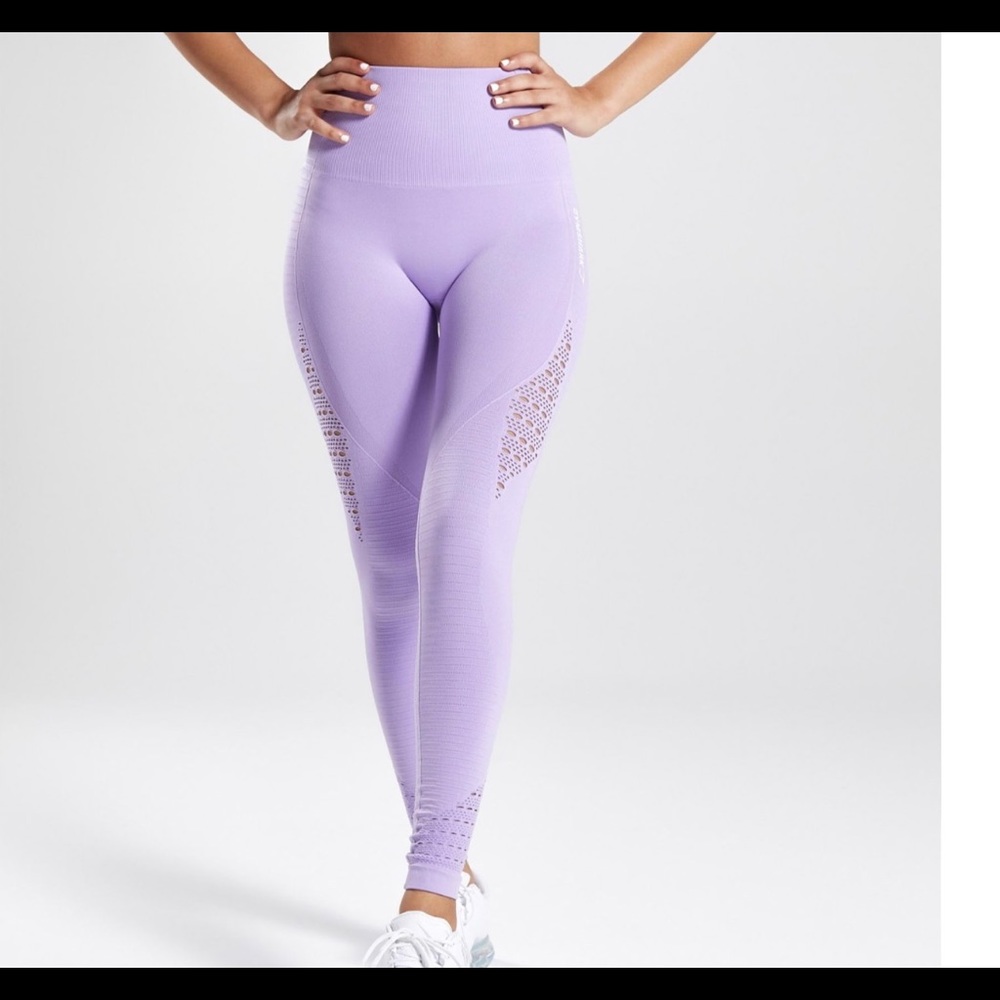 GymShark Energy Seamless Leggings in Pastel Lilac